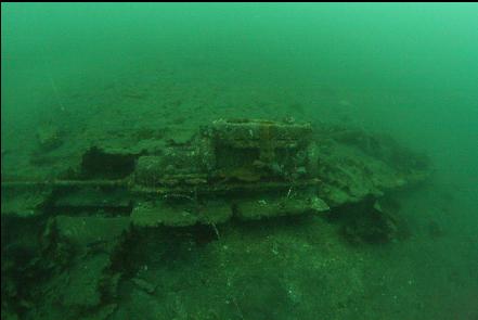 The remains of another small wreck before the barge