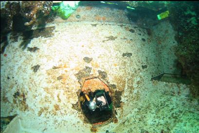 hole in stern of boat