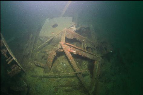 wreckage at the stern