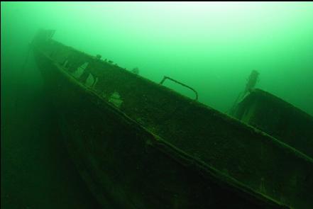 starboard side of the wreck