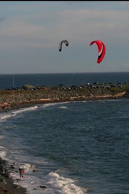 kite surfers at Clover Point