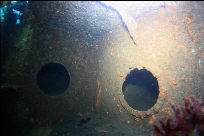 camera looking inside metal tank