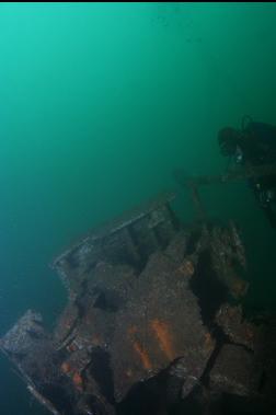 on barge wreck
